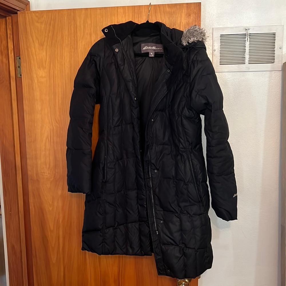 Eddie Bauer black down puffer coat!